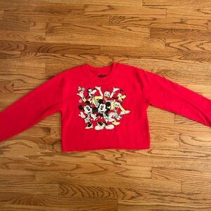 Mickey and Friends Cropped Christmas T Shirt